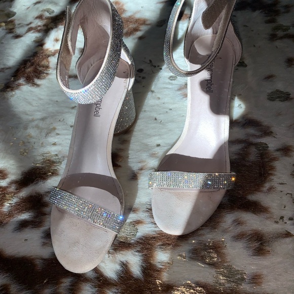 Jeffrey Campbell Laura Nude Suede Champagne Heels - Picture 6 of 12